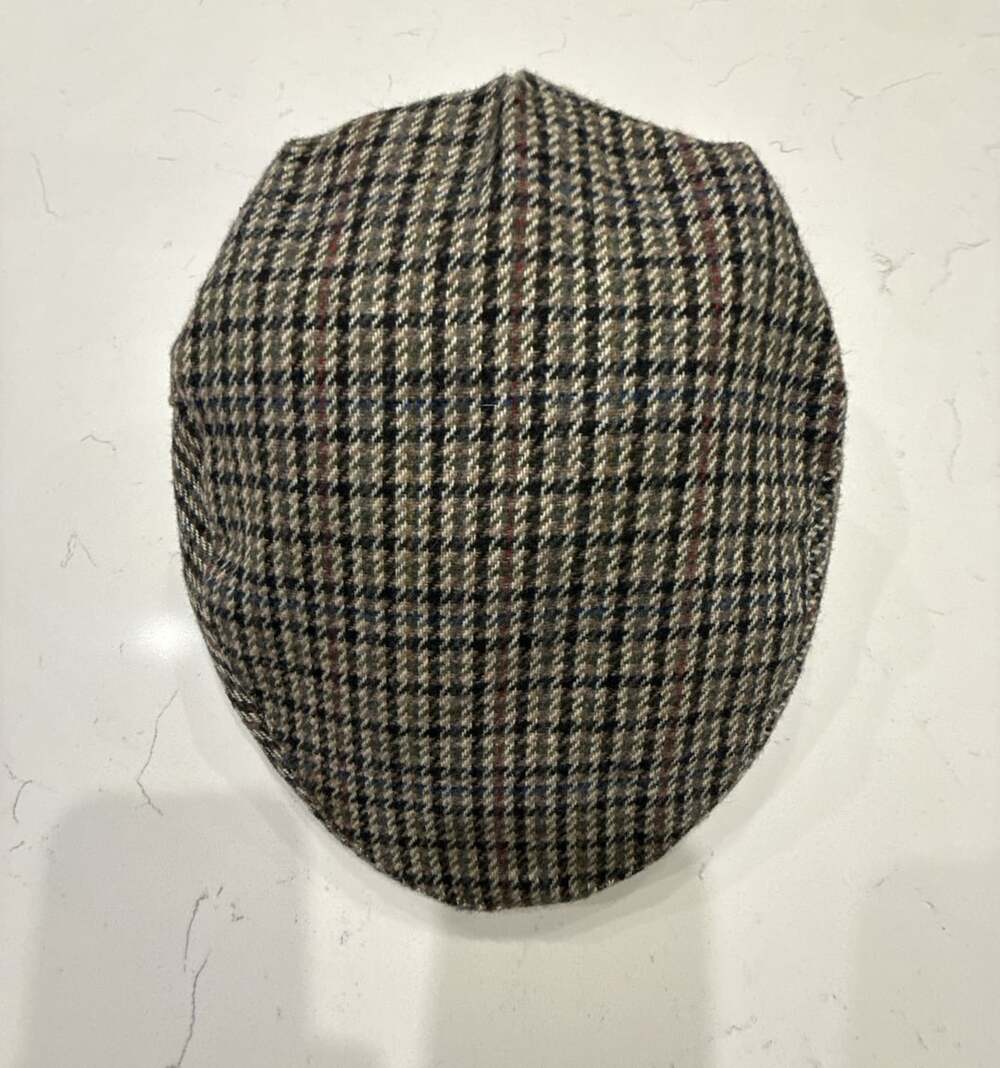 Jonathan Richard Flat Cap Size 7 1/2 Tweed Wool Blend Houndstooth